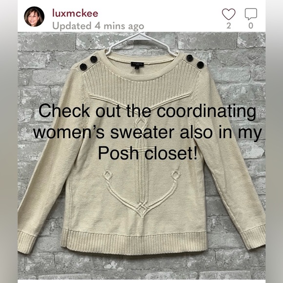 Gap Kids Fisherman Sweater with Sherpa lined collar - Picture 7 of 7